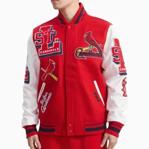 Men's St. Louis Cardinals MLB Mash Up Rib Wool Varsity Jacket