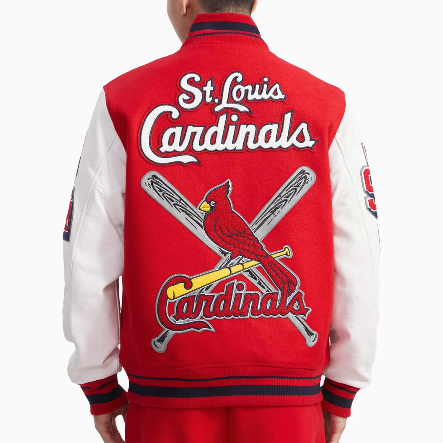 Men's St. Louis Cardinals MLB Mash Up Rib Wool Varsity Jacket