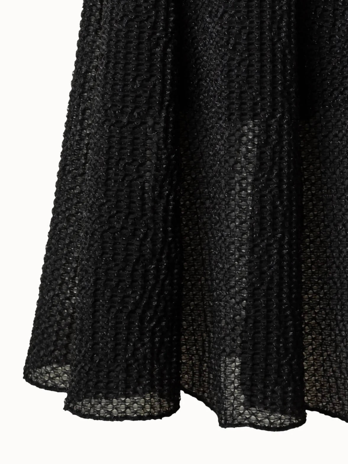 Metallic 3D Organzino Midi Skirt