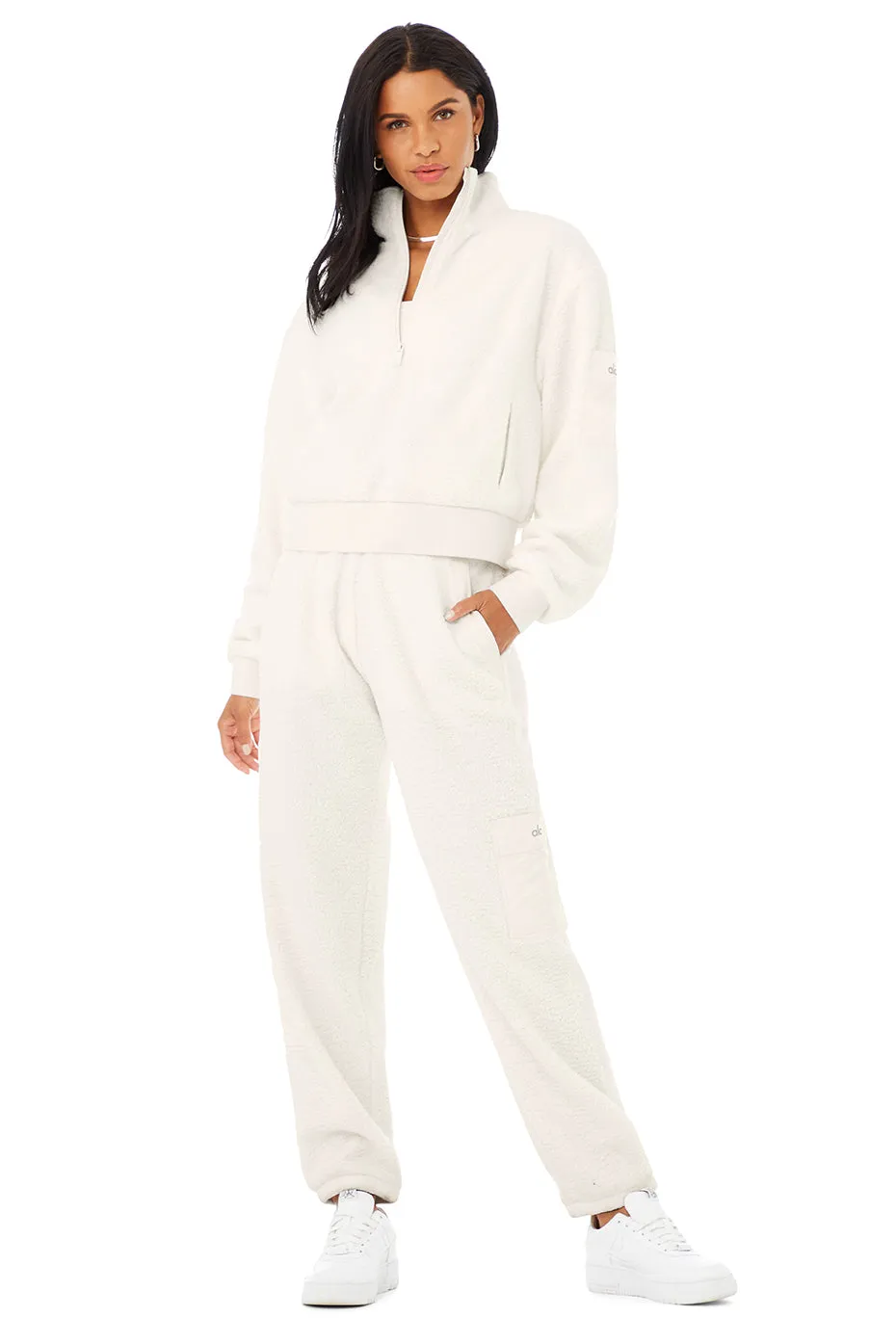 Micro Sherpa Solstice Coverup & Micro Sherpa High-Waist Solstice Sweatpant Set