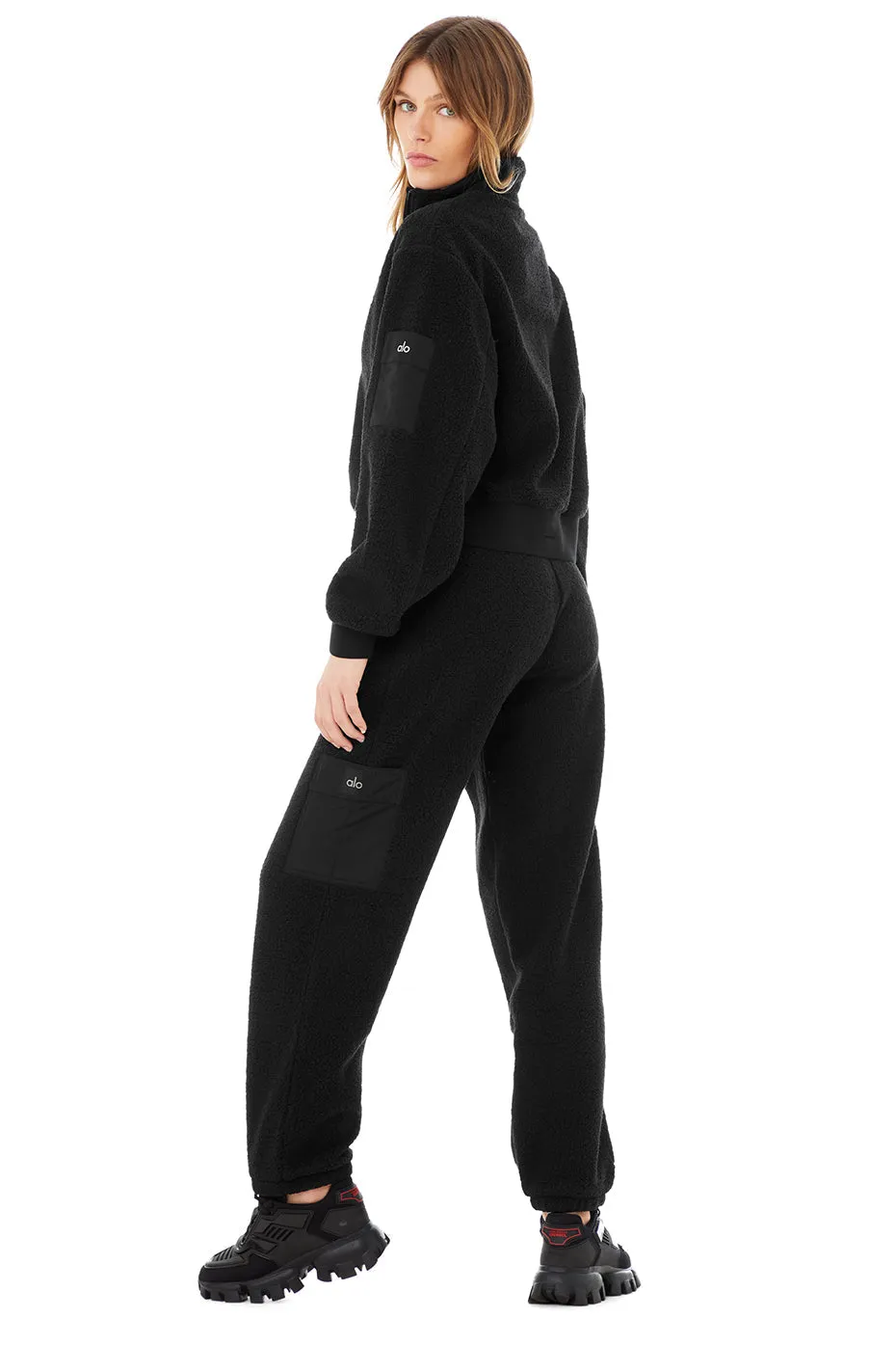 Micro Sherpa Solstice Coverup & Micro Sherpa High-Waist Solstice Sweatpant Set