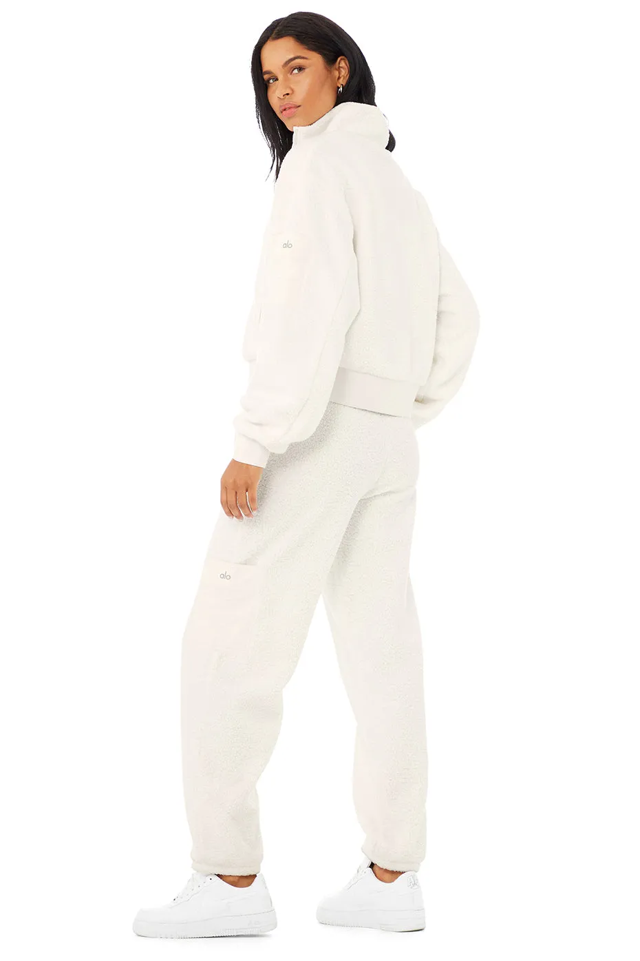 Micro Sherpa Solstice Coverup & Micro Sherpa High-Waist Solstice Sweatpant Set