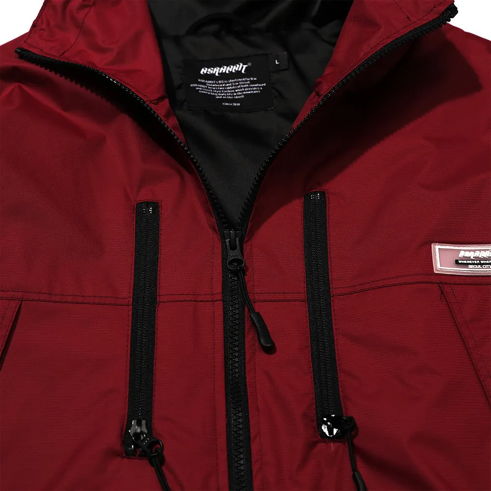 MMM WINDBREAKER HOODED JACKET BURGUNDY