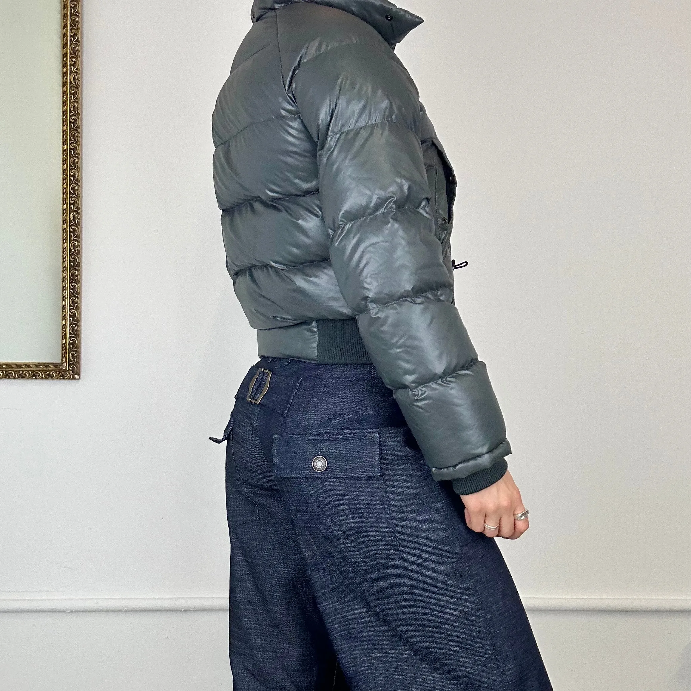 moncler vintage grey puffer coat