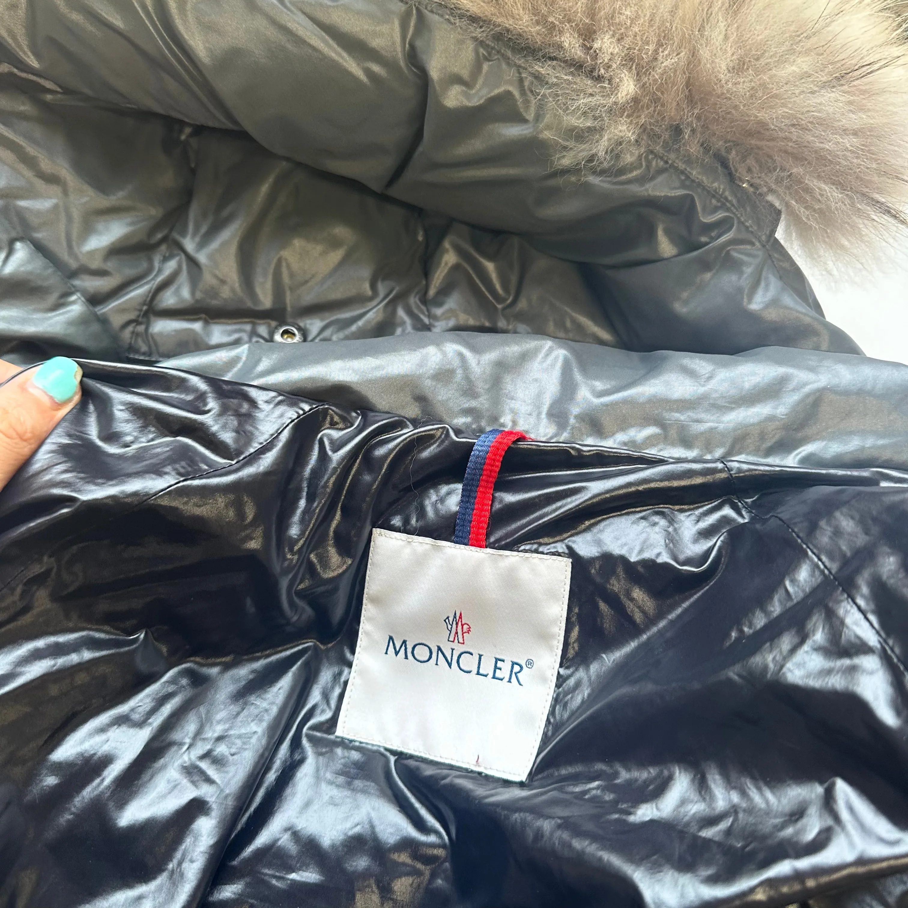 moncler vintage grey puffer coat