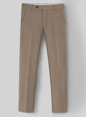 Napolean Tullio Stripe Light Brown Wool Pants