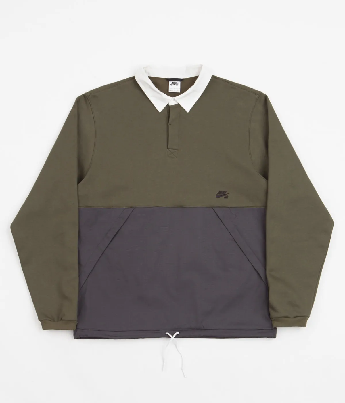 Nike SB Rugby Pullover Jacket - Cargo Khaki / Anthracite / White / Black