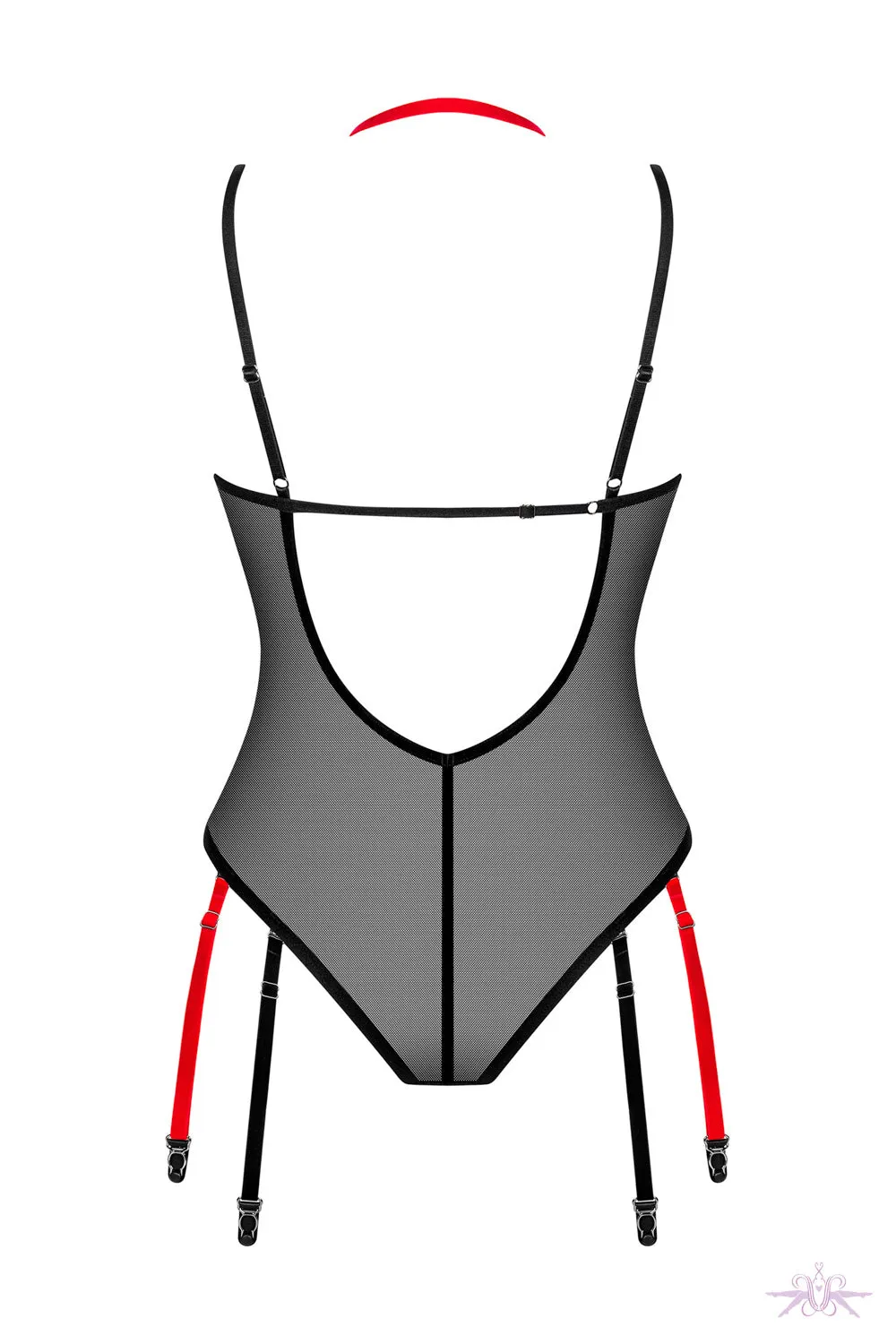 Obsessive Glandez Bodysuit With Suspenders