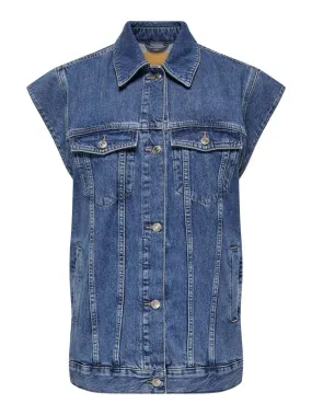 Onlirene S/l Dnm Waistcoat Cro - Blue Denim