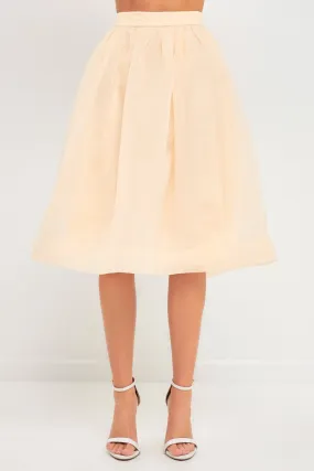 Organza A Line Midi Skirt