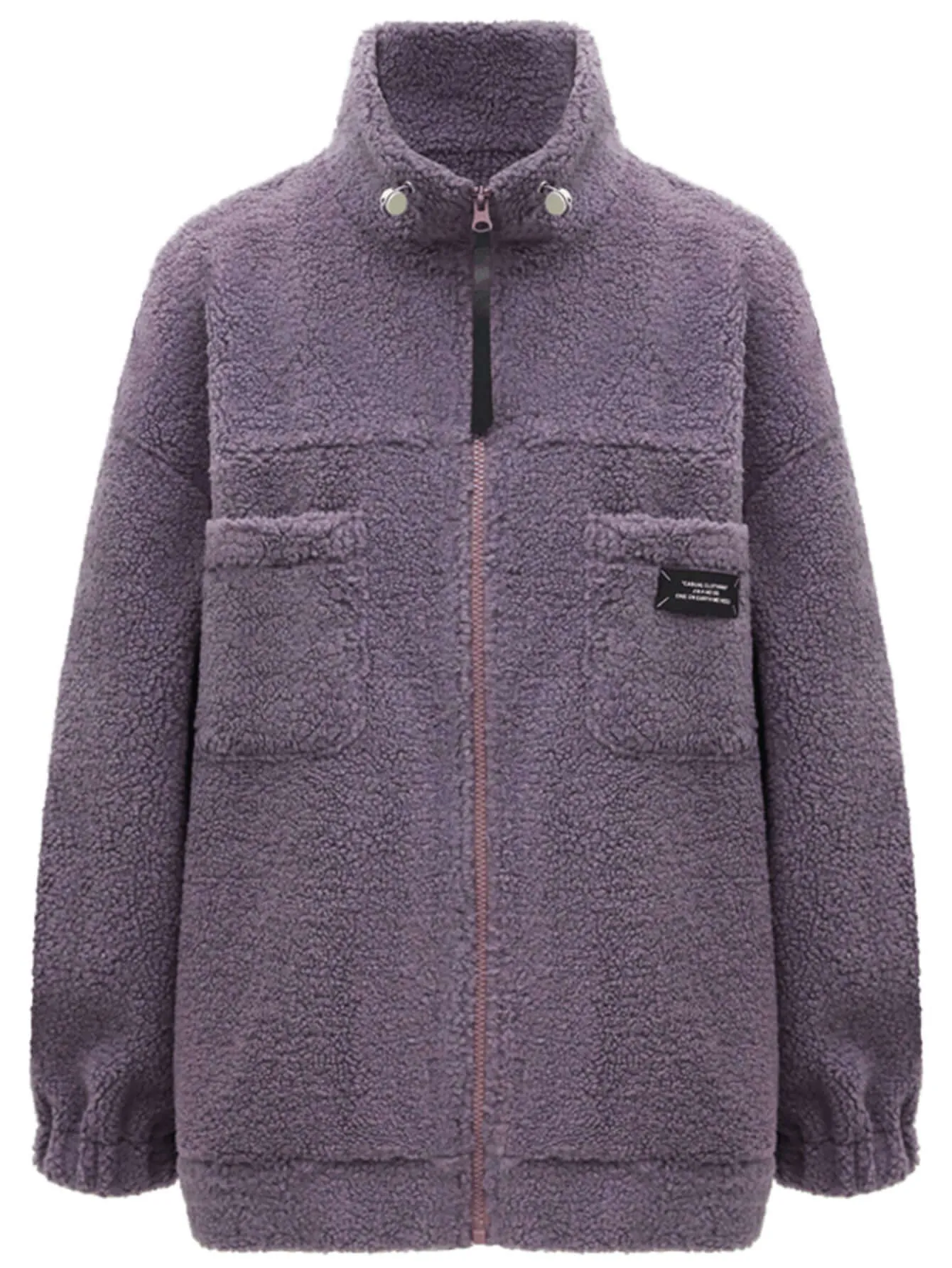 Oversized Lavender Fleece Jacket