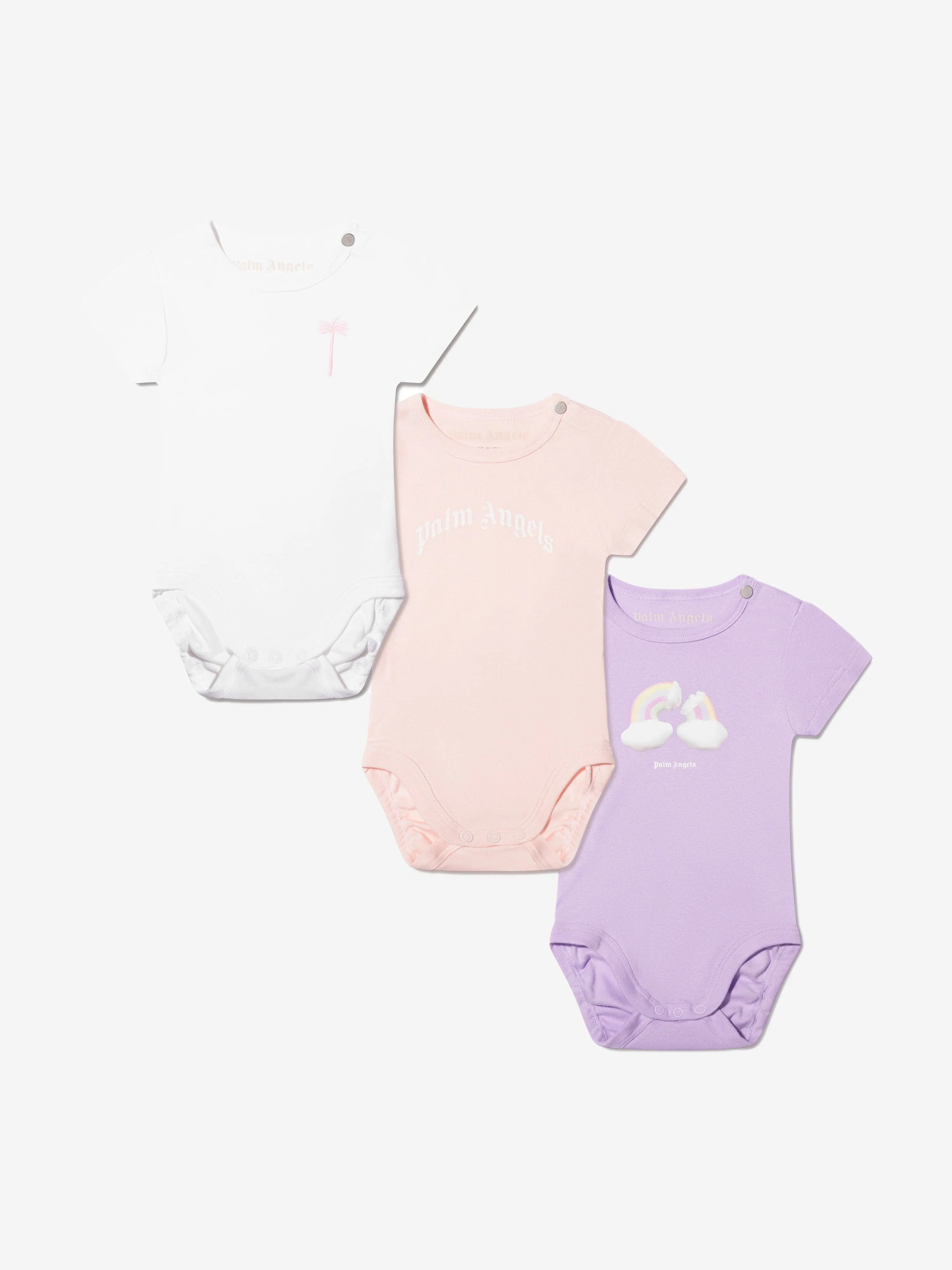 Palm Angels Baby Girls 3 Pack Bodysuits Set