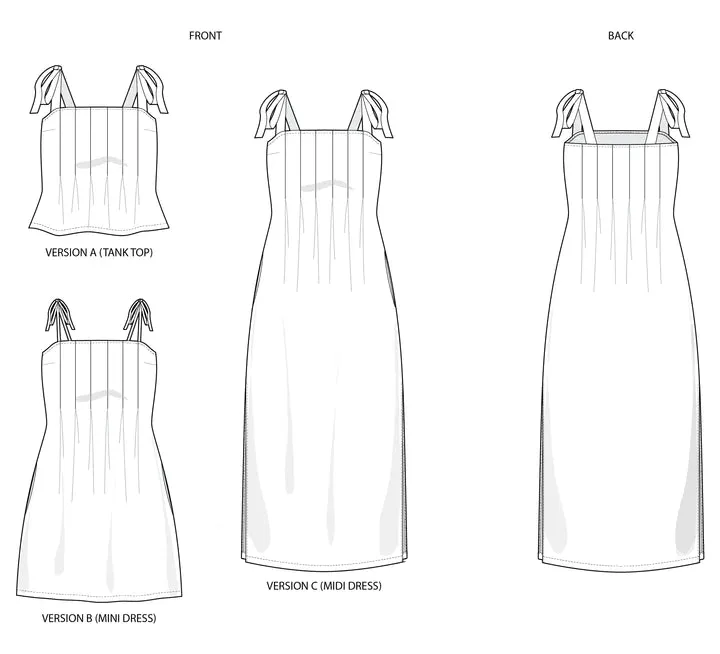 PDF Pattern - Flora Tank   Dress | Pattern Scout