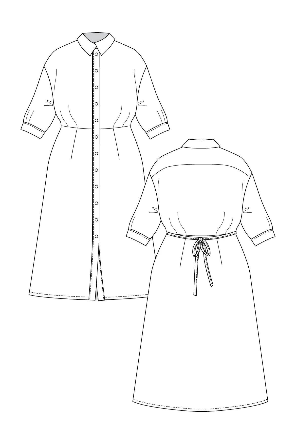 PDF Pattern - Silmu Shirt & Shirt Dress | Named Clothing