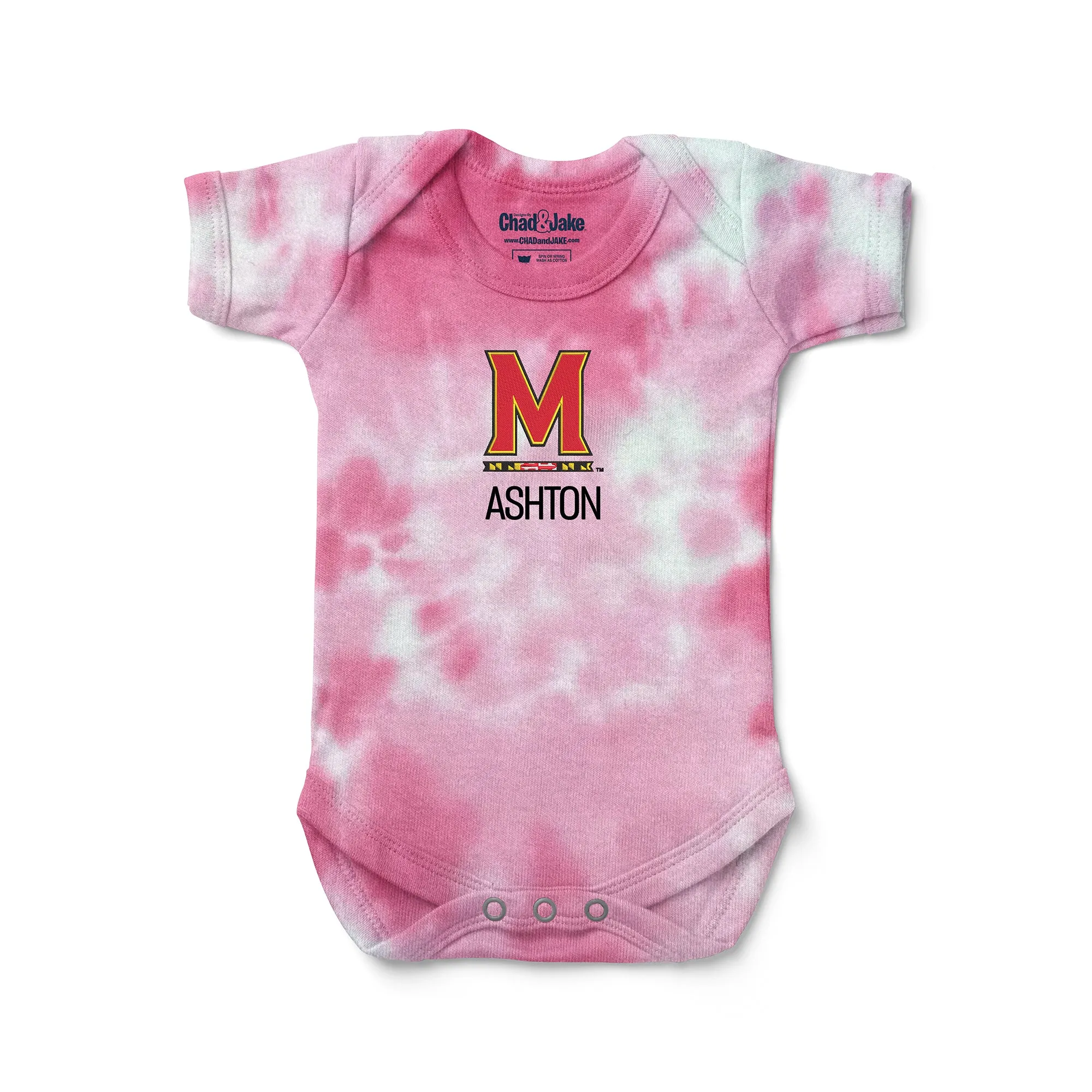 Personalized Maryland Terrapins M Tie Dye Bodysuit