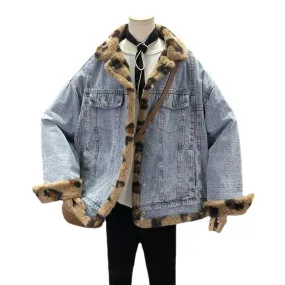 Pre Order:  Reversible Faux Lambswool Denim Jacket