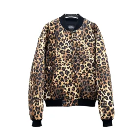 Pre Order:  Ribbed Cuff and Collar Leopard Jacket