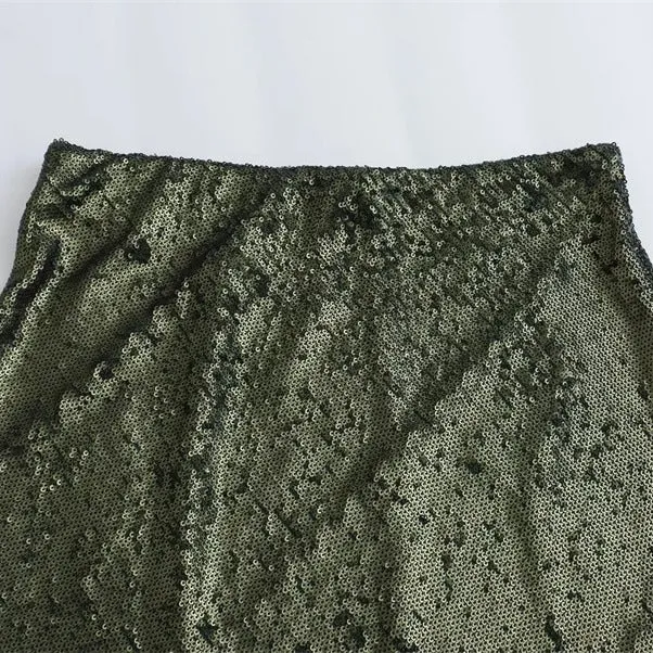 Pre Order:  Sequin Embellished A-line Hip-Hugging Skirt