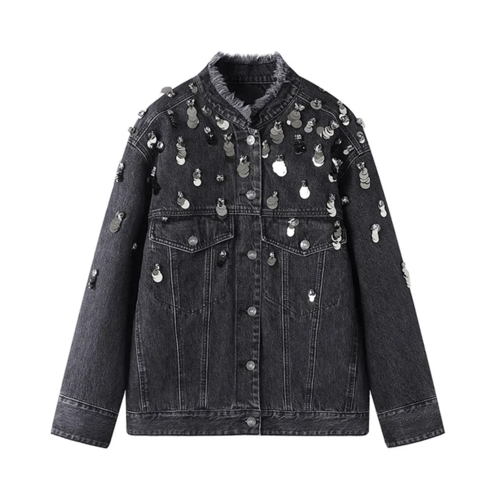 Pre Order:  Silver Shower Denim Jacket