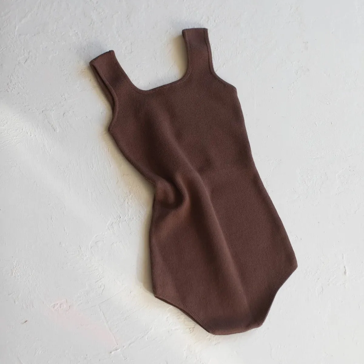 RAISED BY WATER - Knit Bodysuit | Espresso