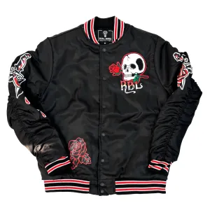 REBEL MINDS Rebel Roses Varsity Jacket