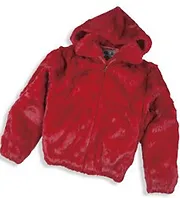 Red Men's Rabbit Fur Coat Detachable Hooded Bomber Jacket for Men by Winter Fur