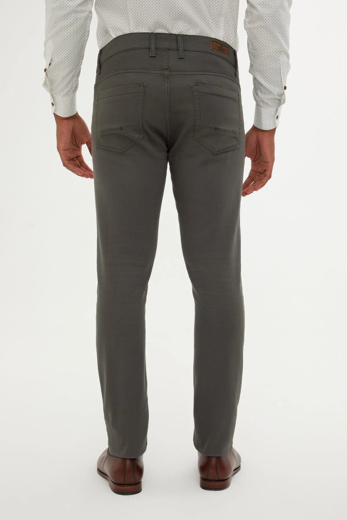 Regular Fit Cotton Dress Pants