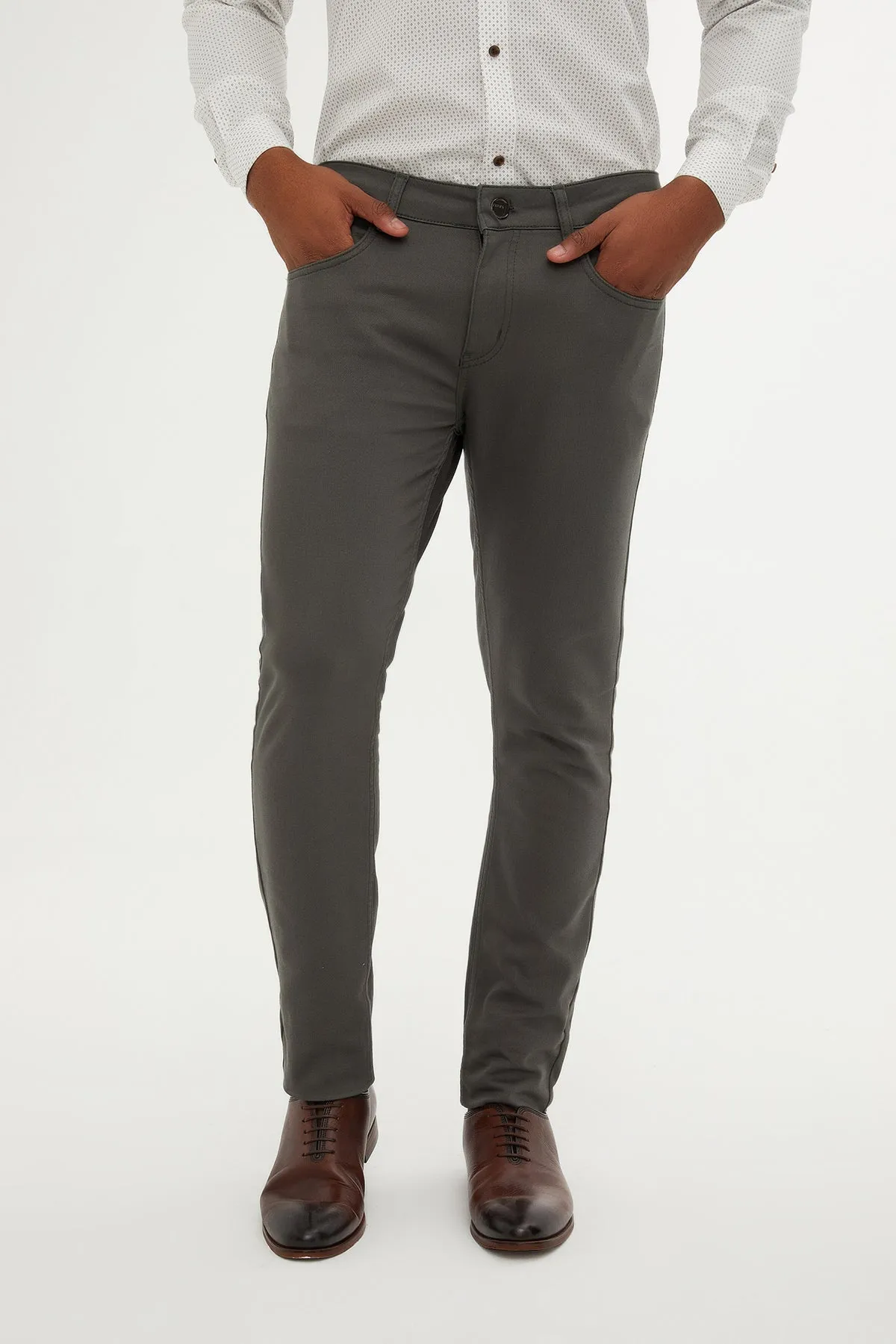 Regular Fit Cotton Dress Pants