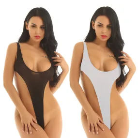 Rian Bodysuit High Cut Thong One Piece Leotard