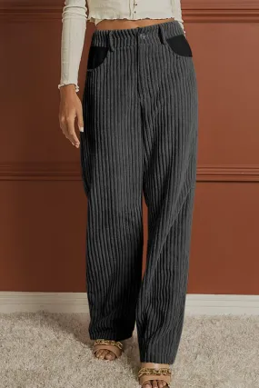 Ribbed Longline Pocketed Pants