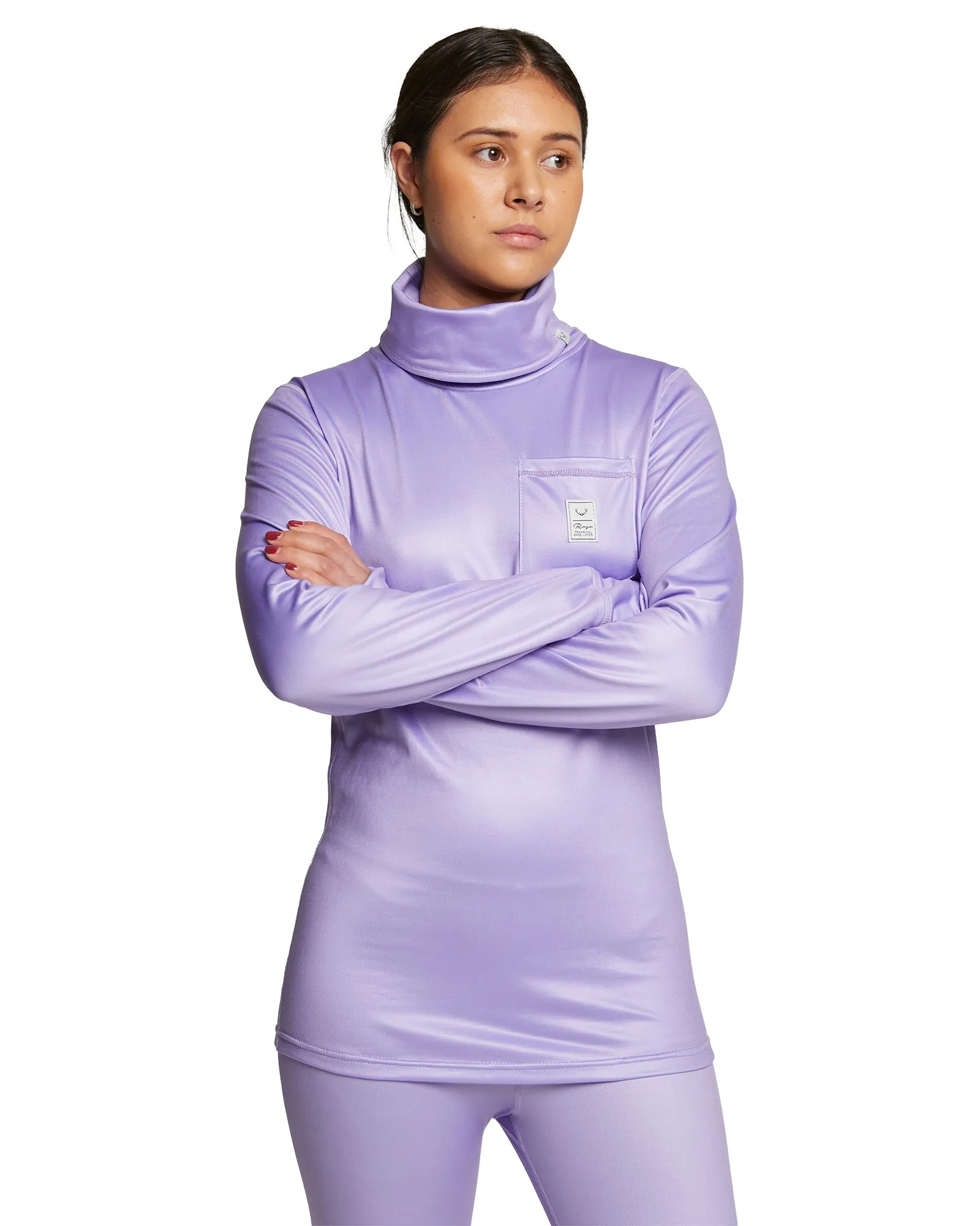 Rojo Park Life Funnel Neck Thermal Top Womens 2024 Purple Rose