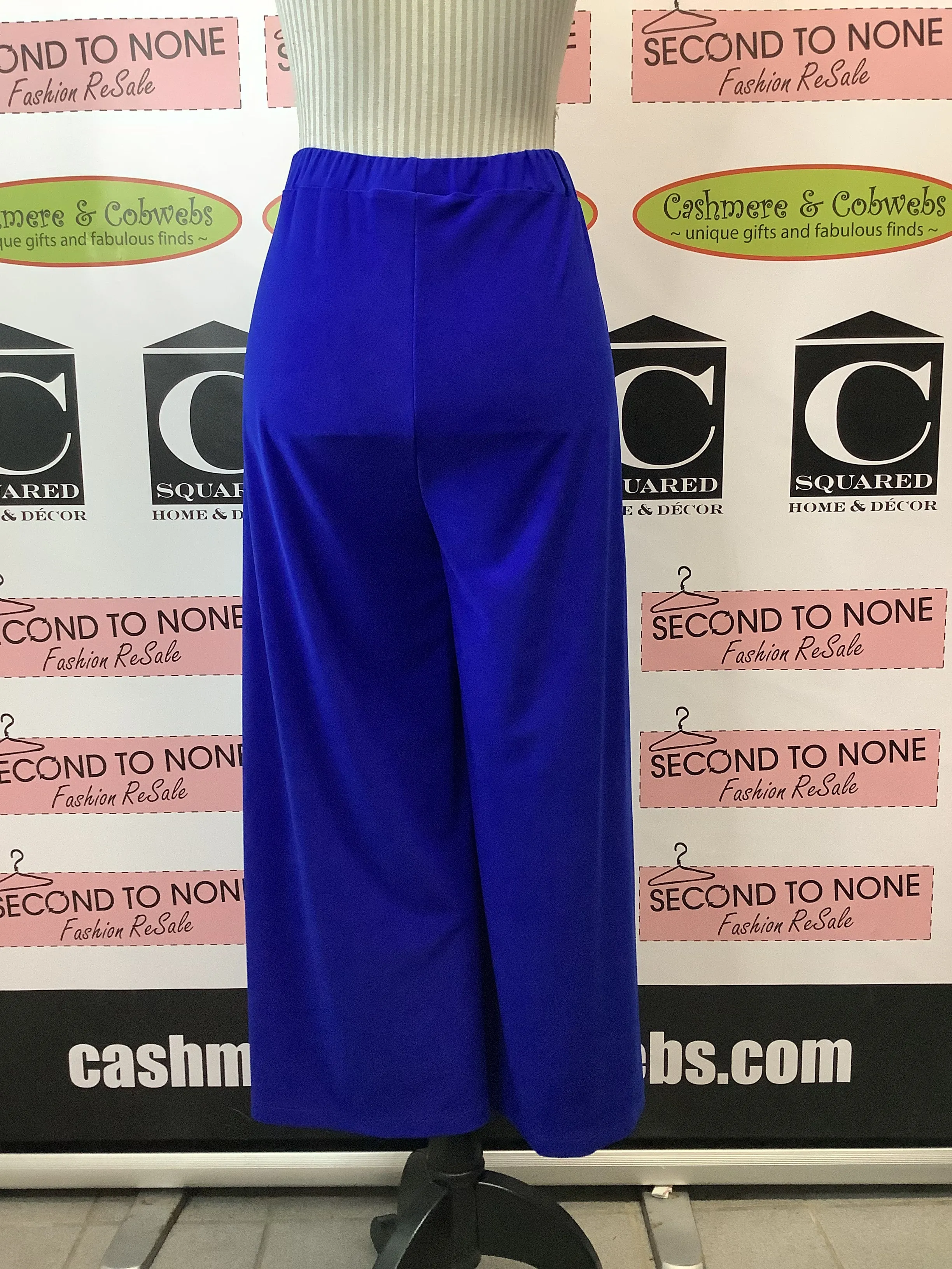 Royal Blue Wide Leg Crop Pants