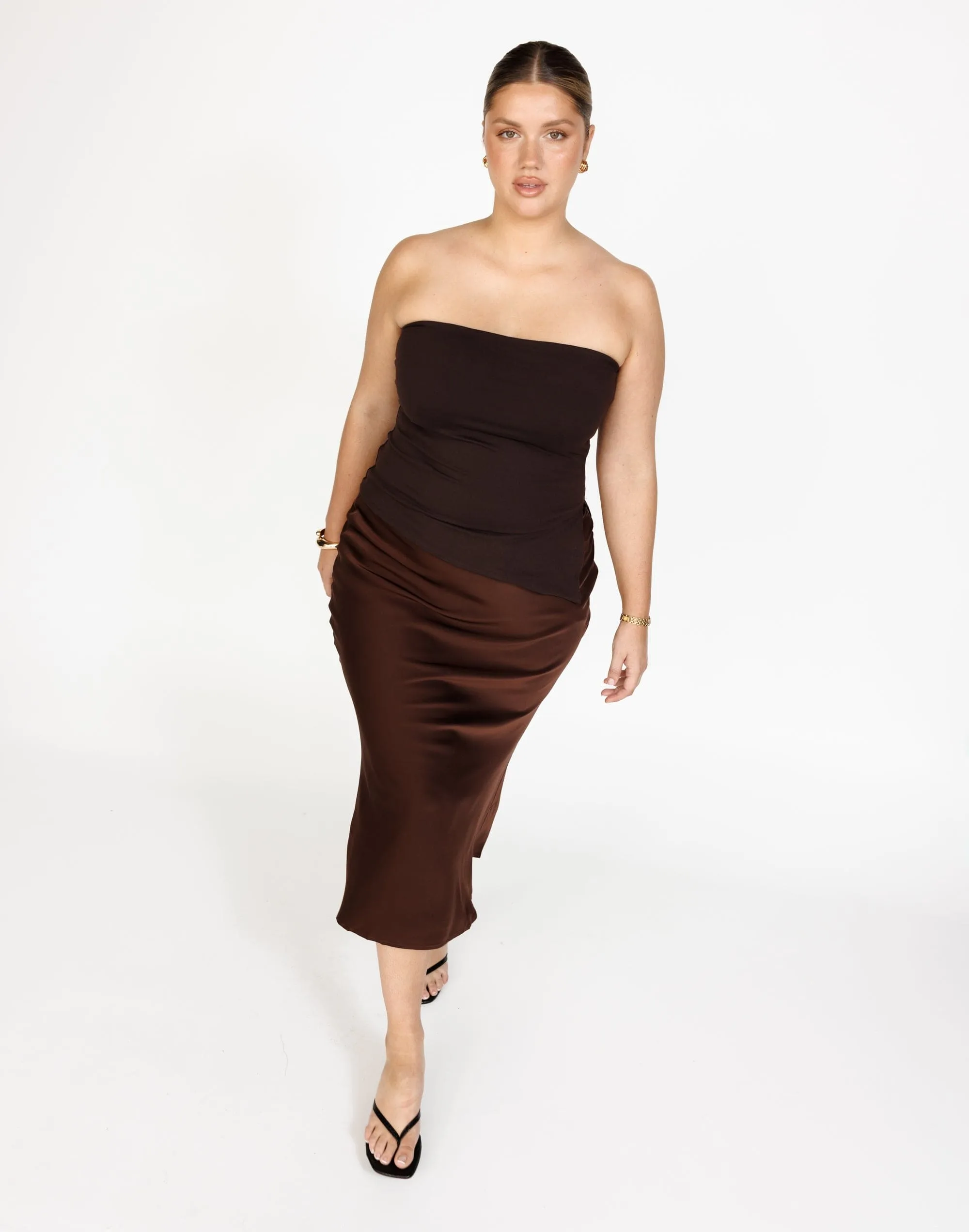 Samara Midi Skirt (Chocolate)