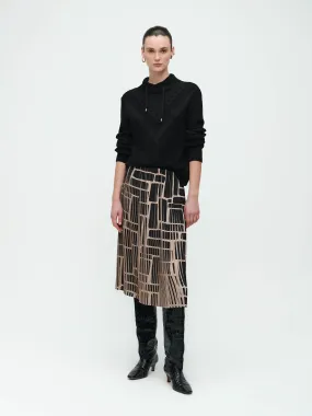 Senia Studio Skirt | Black Beige