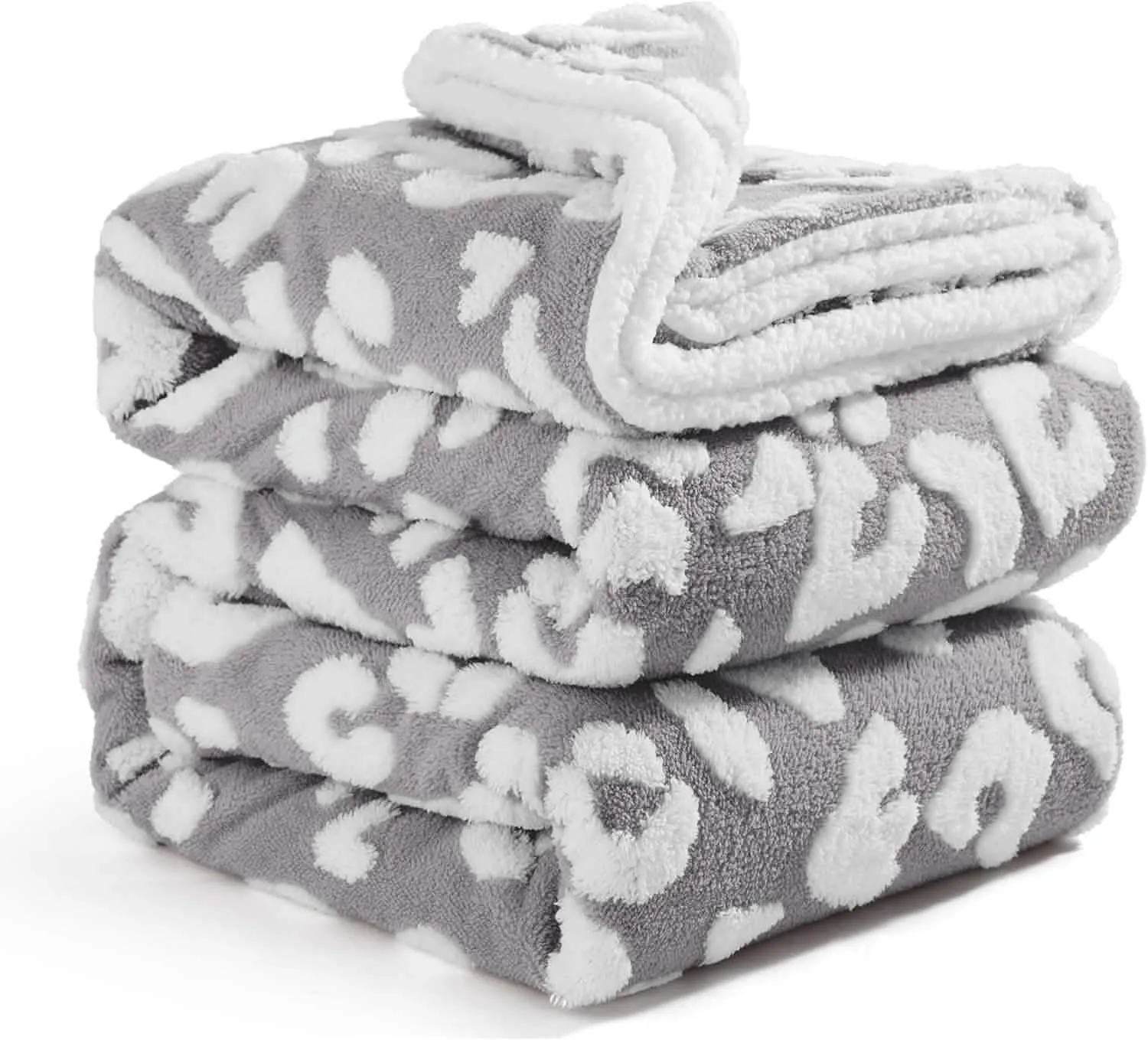 Sherpa Fleece Leopard Print Blanket