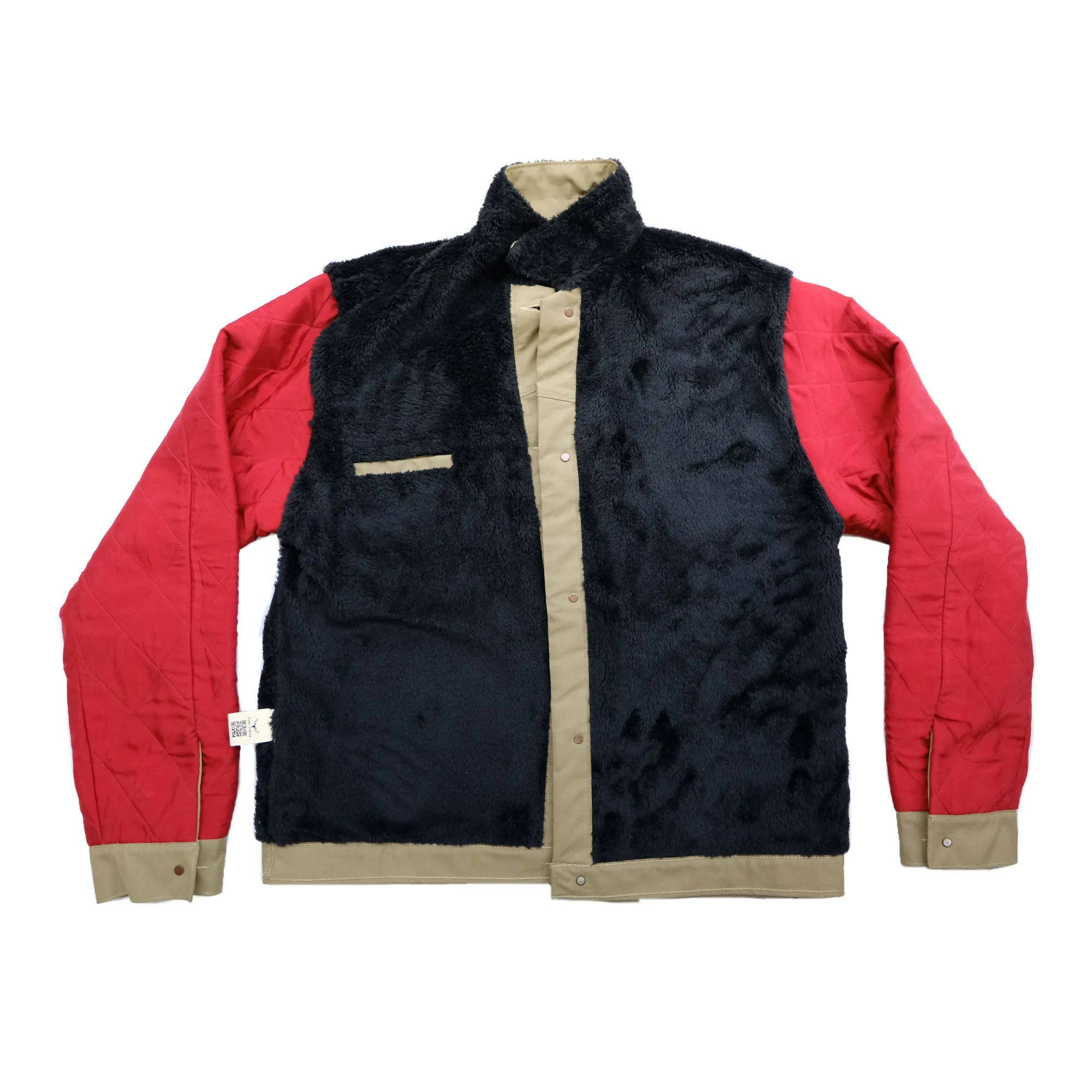 SHERPA LINED WAXED CANVAS TRUCKER JACKET