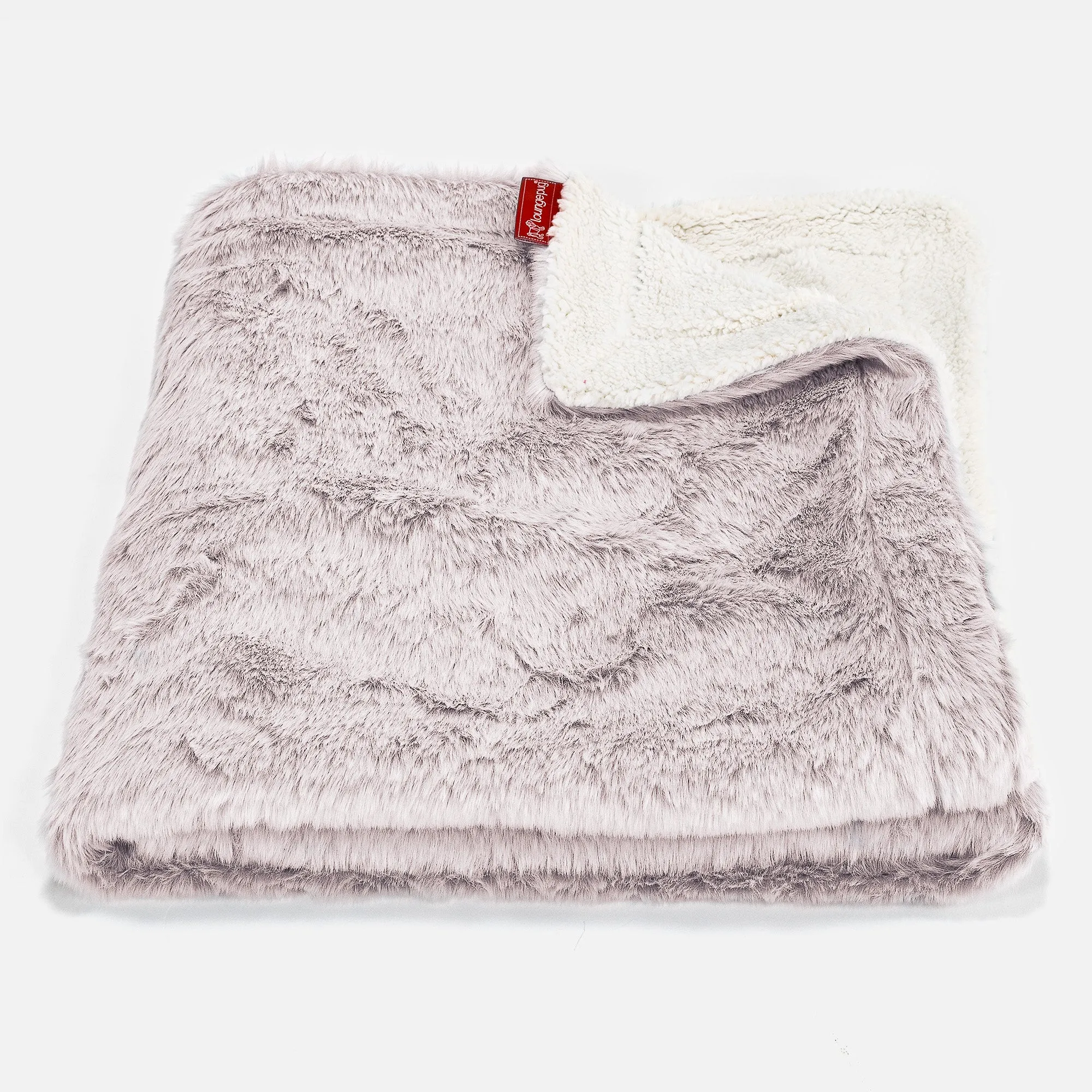 Sherpa Throw / Blanket - Fluffy Faux Fur Rabbit Dusty Pink