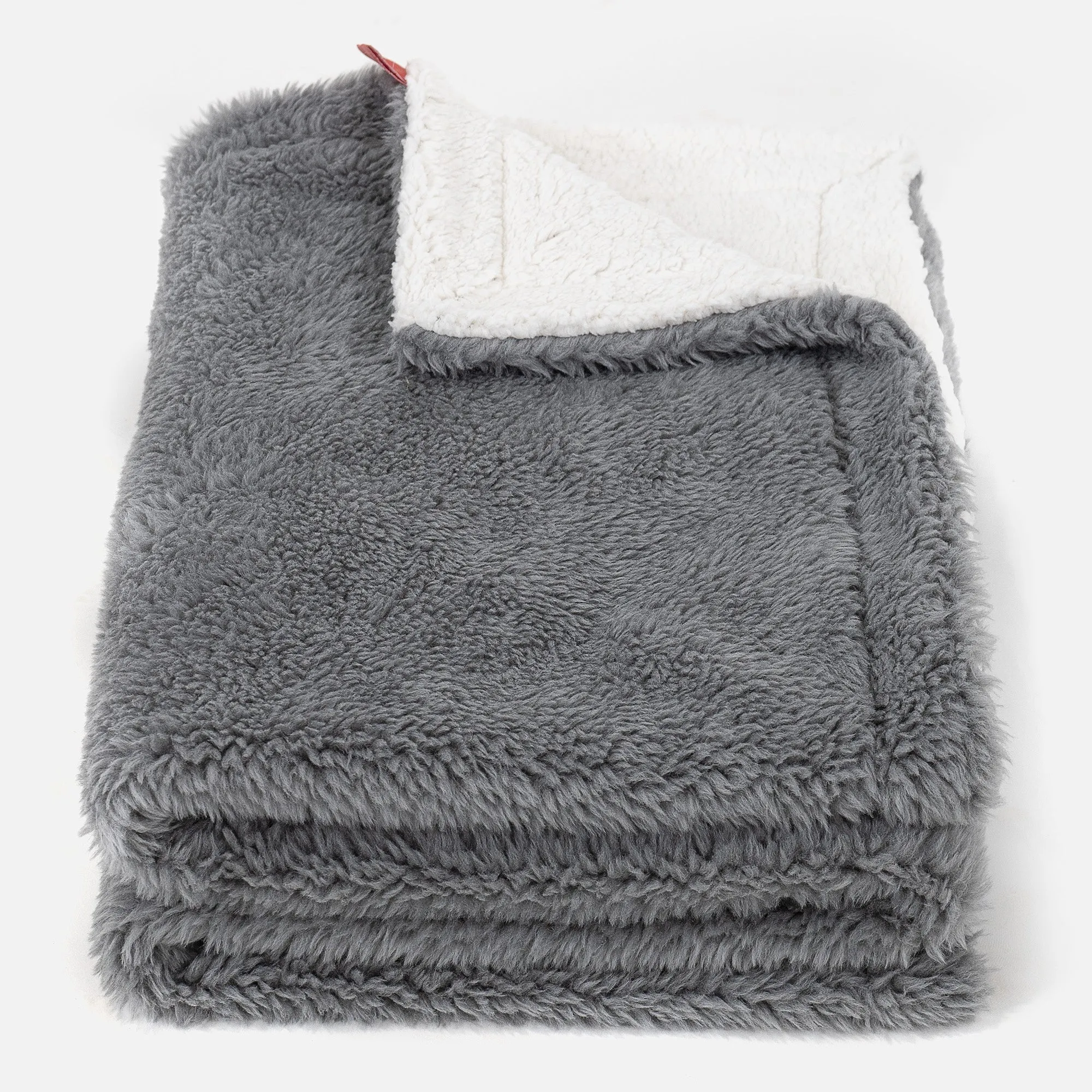 Sherpa Throw / Blanket - Teddy Faux Fur Dark Grey