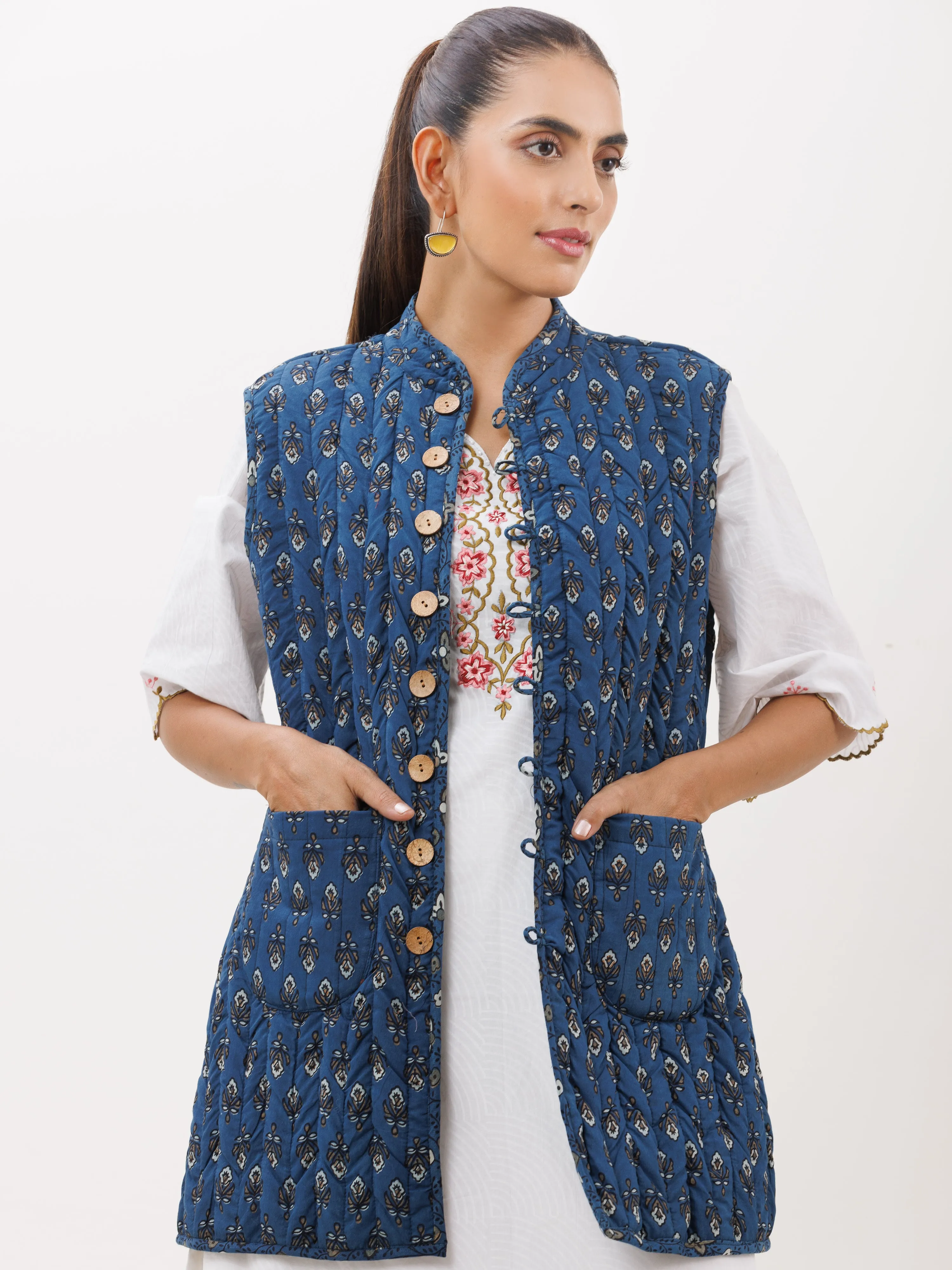 Shishir Manan Quilted Reversible Sleeveless Jacket