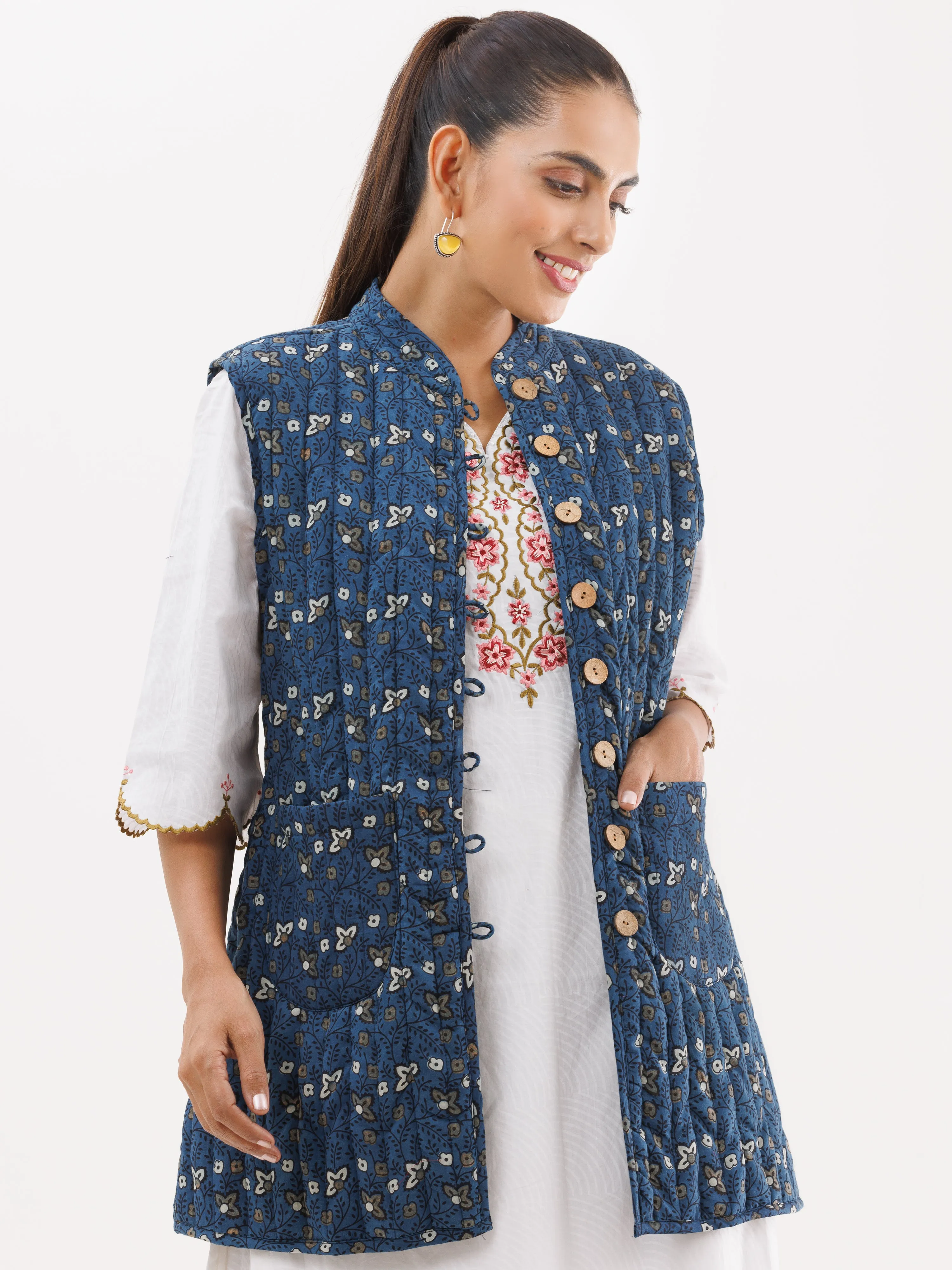 Shishir Manan Quilted Reversible Sleeveless Jacket