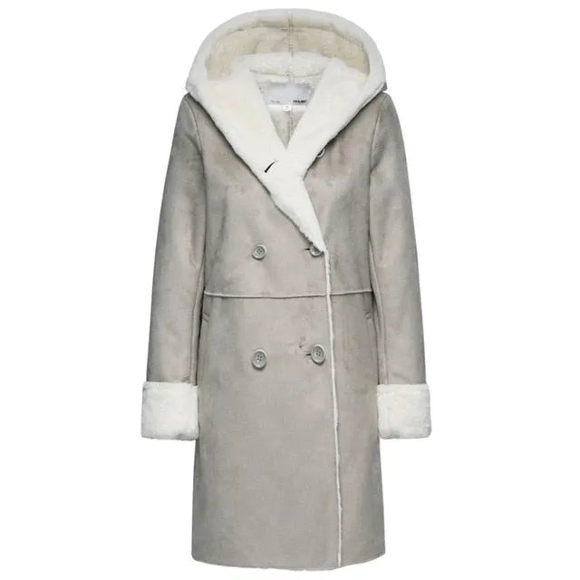 Side To Side Sherpa-Lined Coat