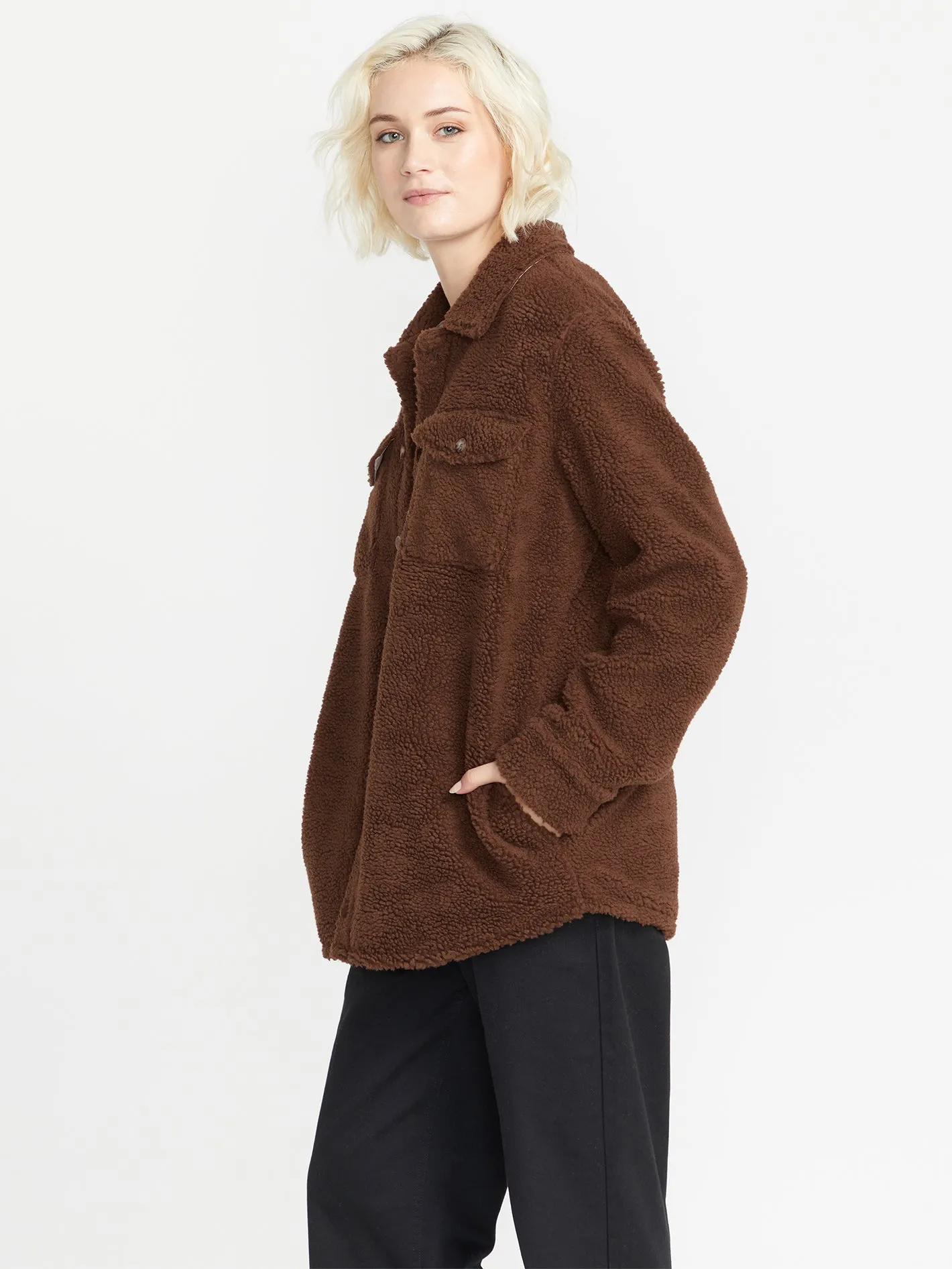 Silent Sherpa Jacket - Chocolate