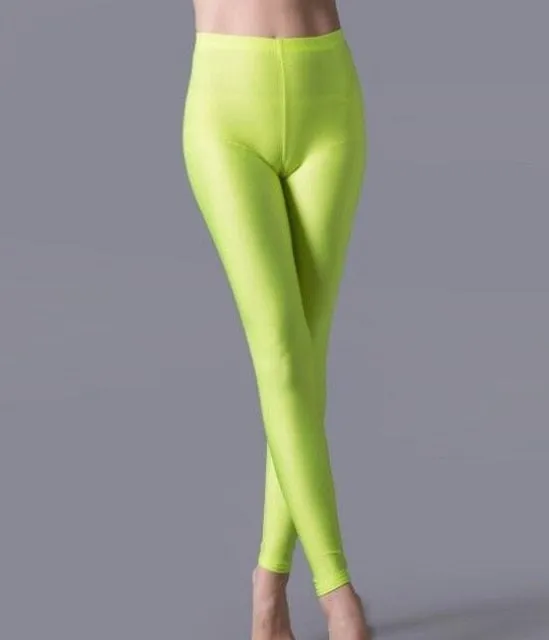 Solid Colour Shiny Women's Leggings