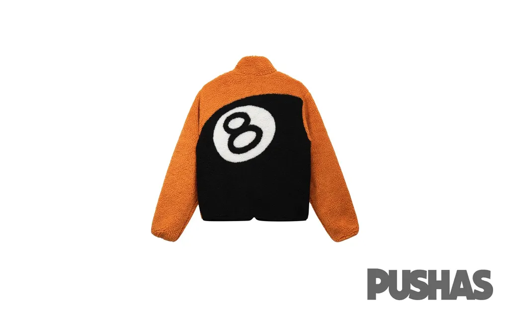 Stussy 8 Ball Sherpa Reversible Jacket 'Orange'