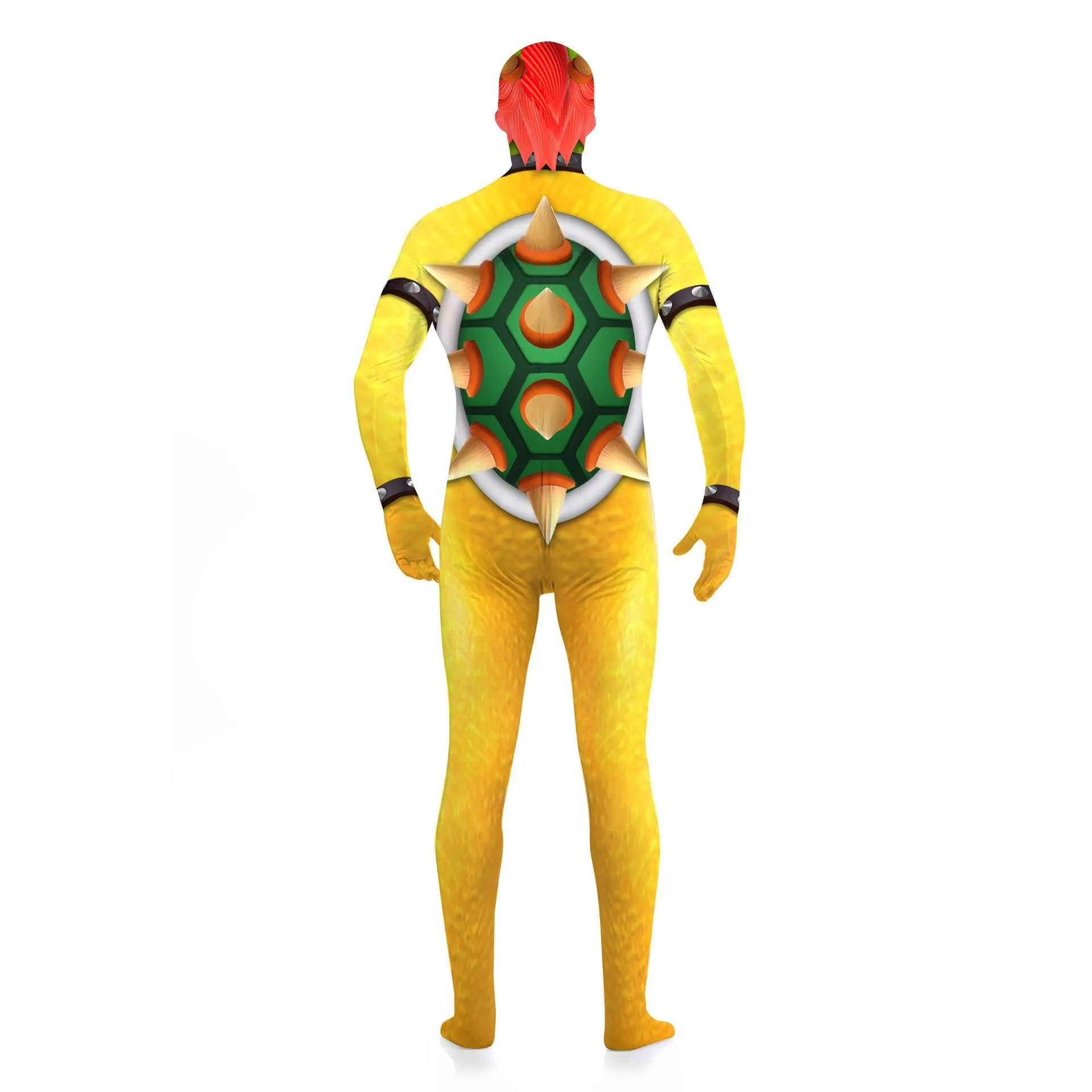 Super Mario Bros King Bowser Yoshi Maske Costume Jumpsuit Adult Kids Zentai Bodysuit