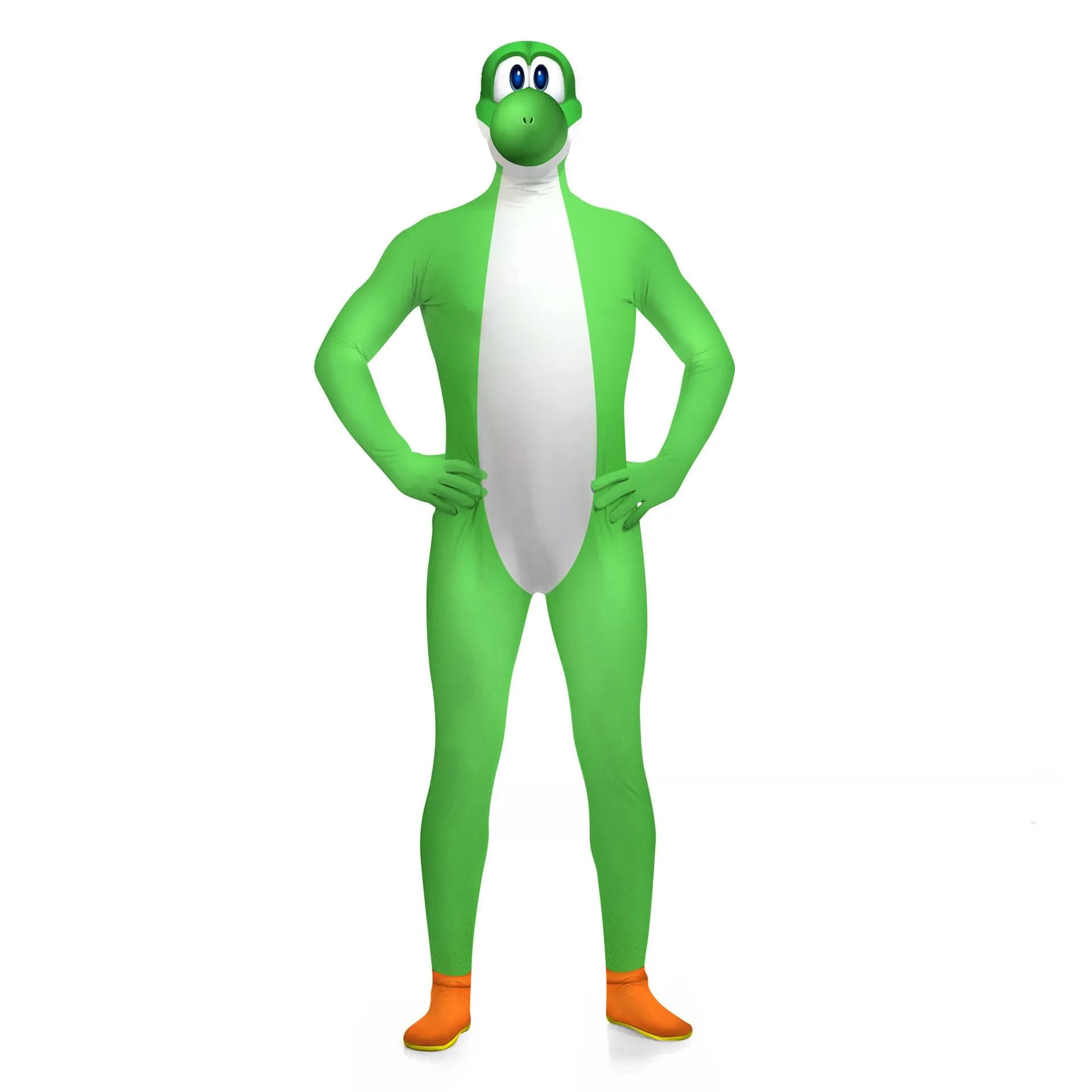 Super Mario Bros King Bowser Yoshi Maske Costume Jumpsuit Adult Kids Zentai Bodysuit