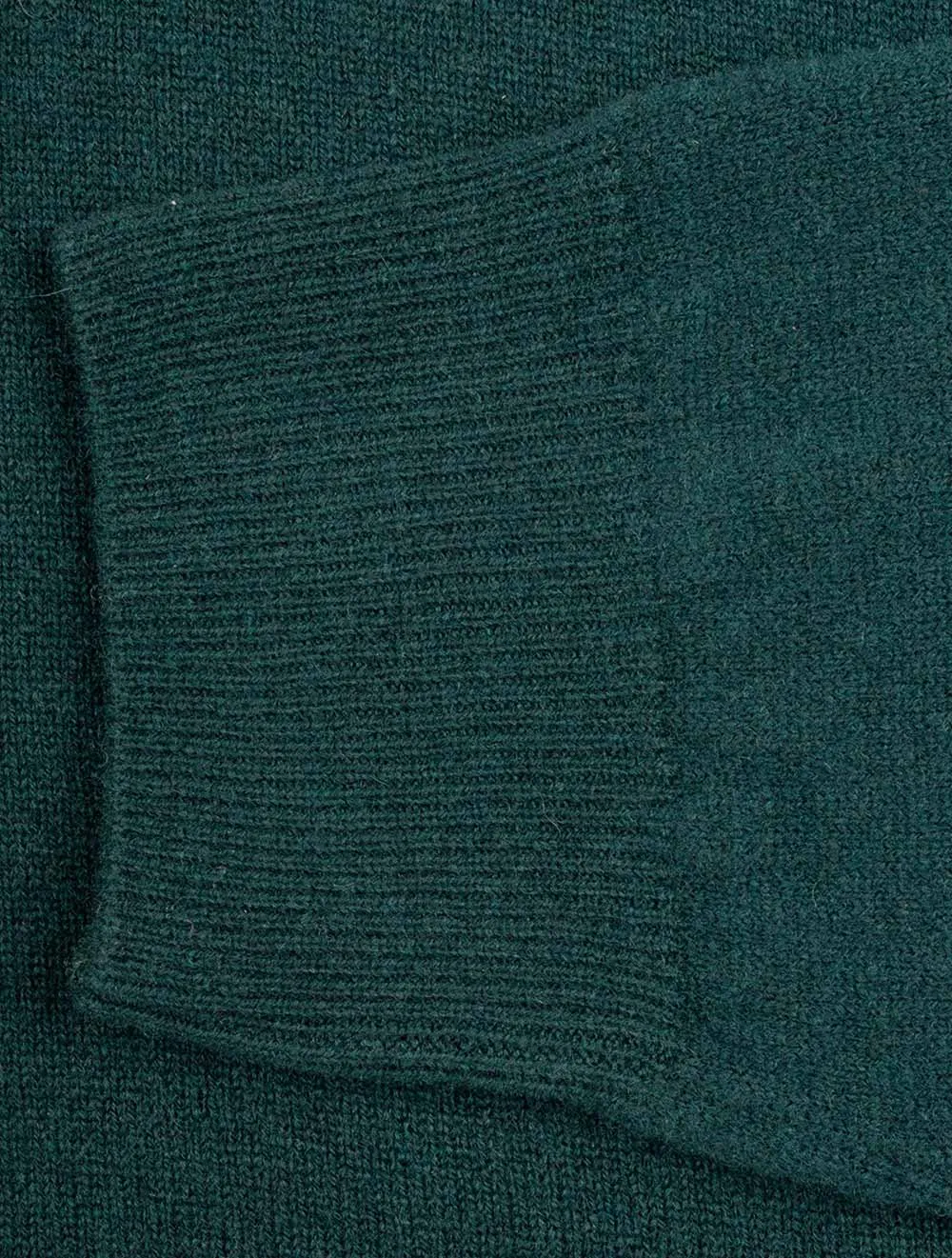 Superfine Lambswool Crew Neck Tartan Green