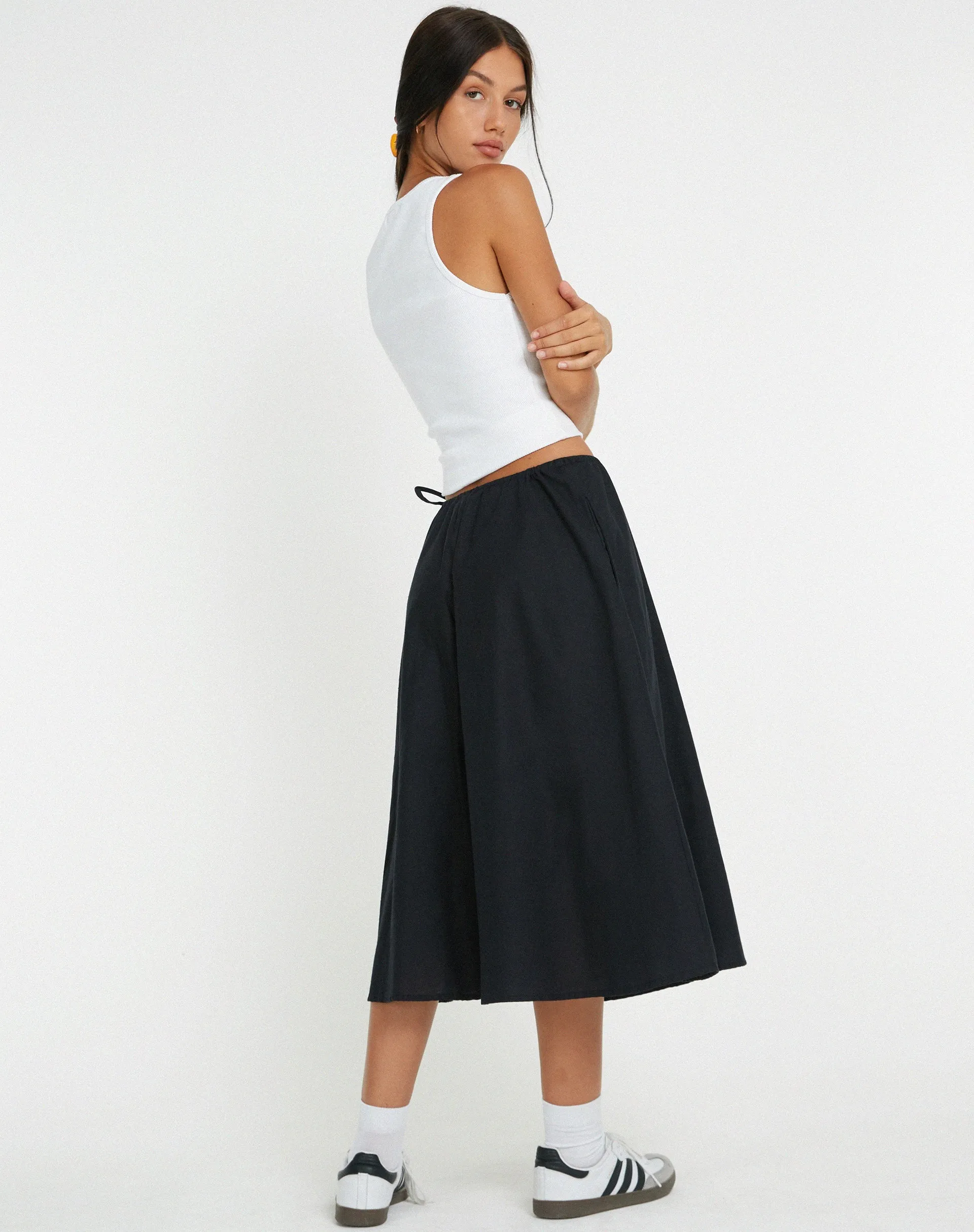 Takara Midi Skirt in Black