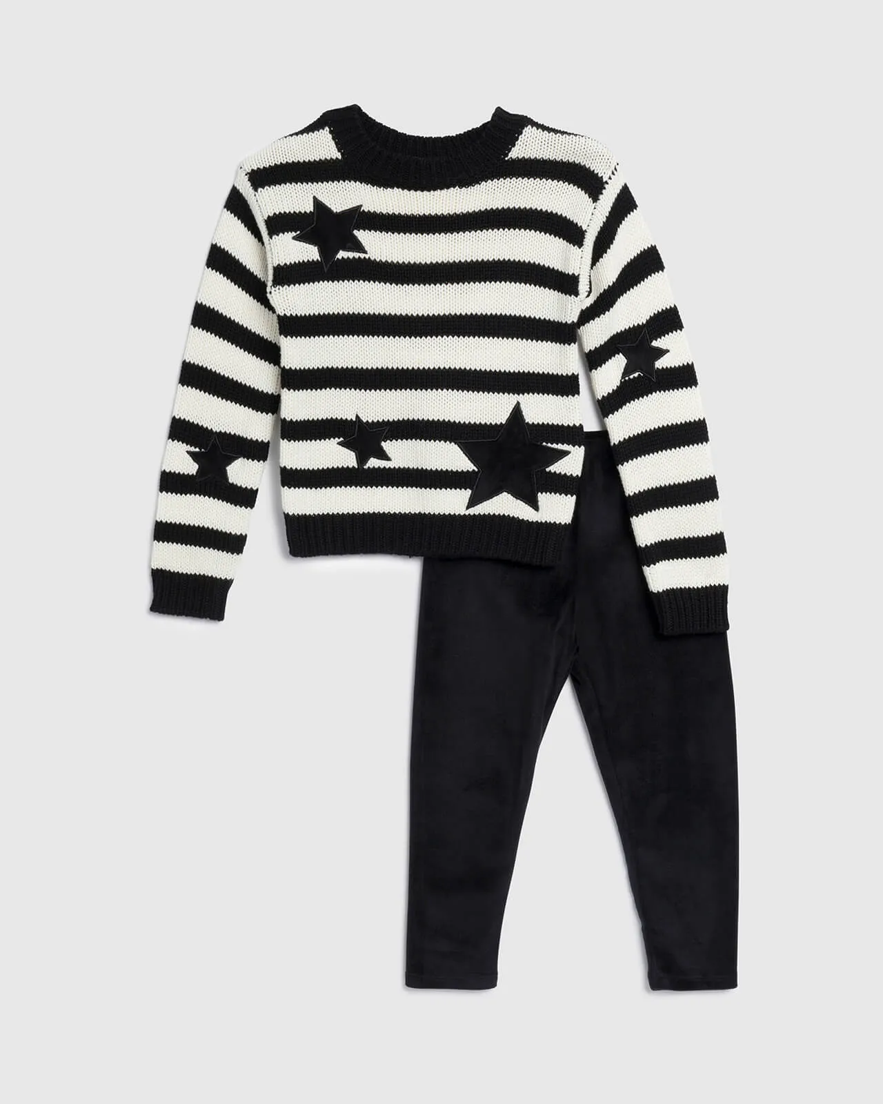 Toddler Girl Stripes & Stars Sweater Set