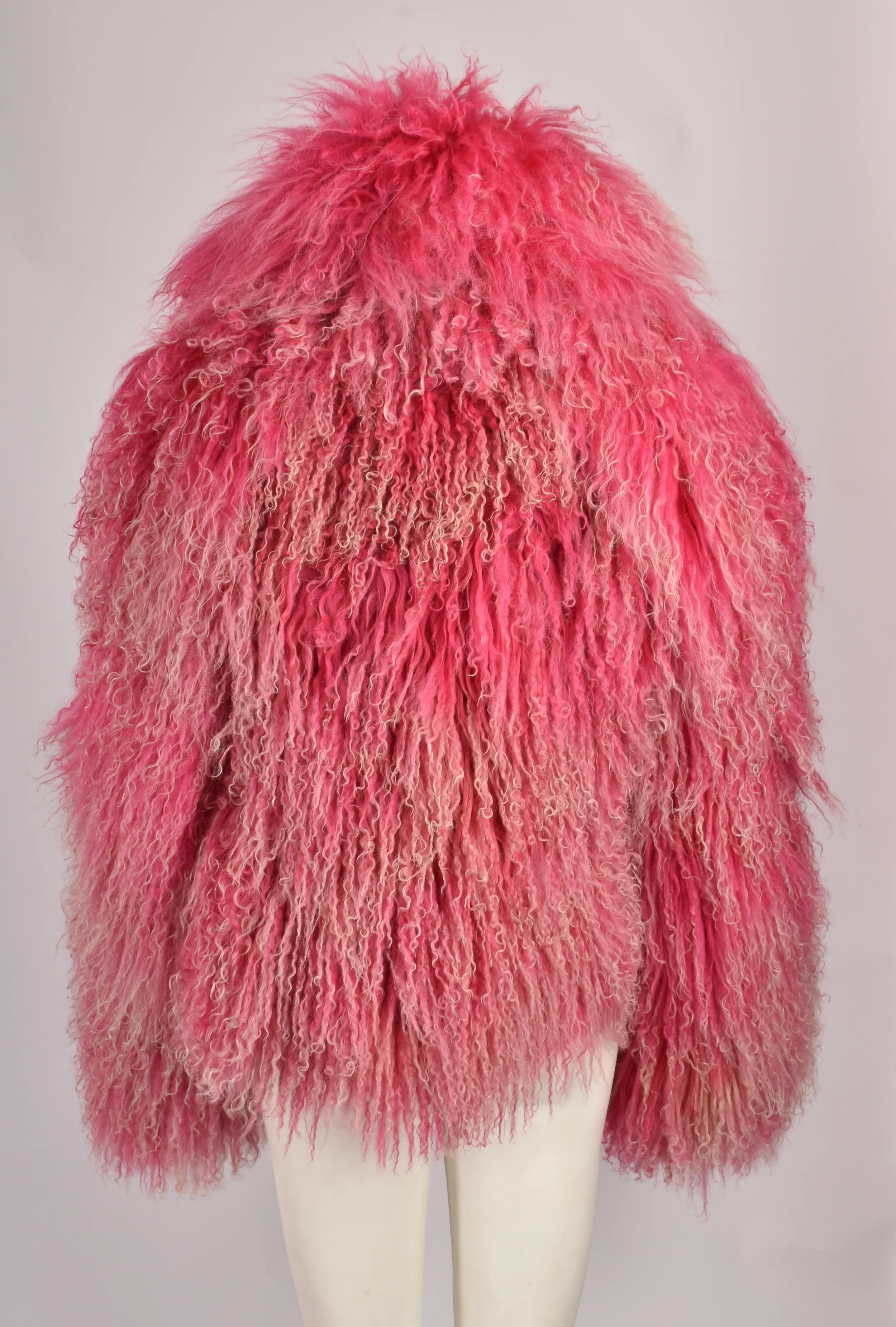 VIVIENNE WESTWOOD HOT PINK CURLY FUR COAT